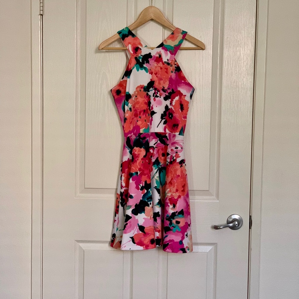 Bloomingdale's Aqua Skater Dress